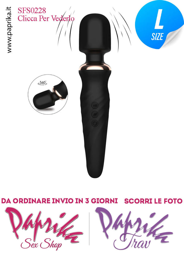 Magic Wand 23 cm Potente 25 Velocità Testa Flessibile Ø 50