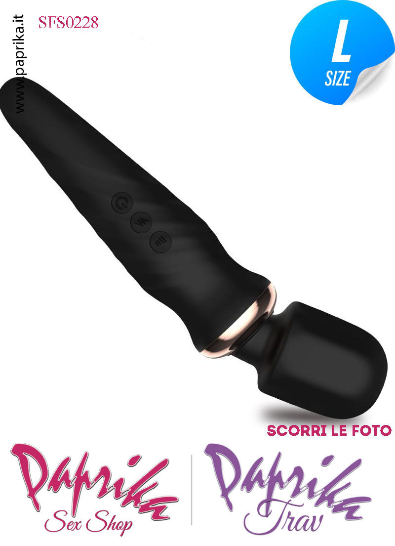 Magic Wand 23 cm Potente 25 Velocità Testa Flessibile Ø 50