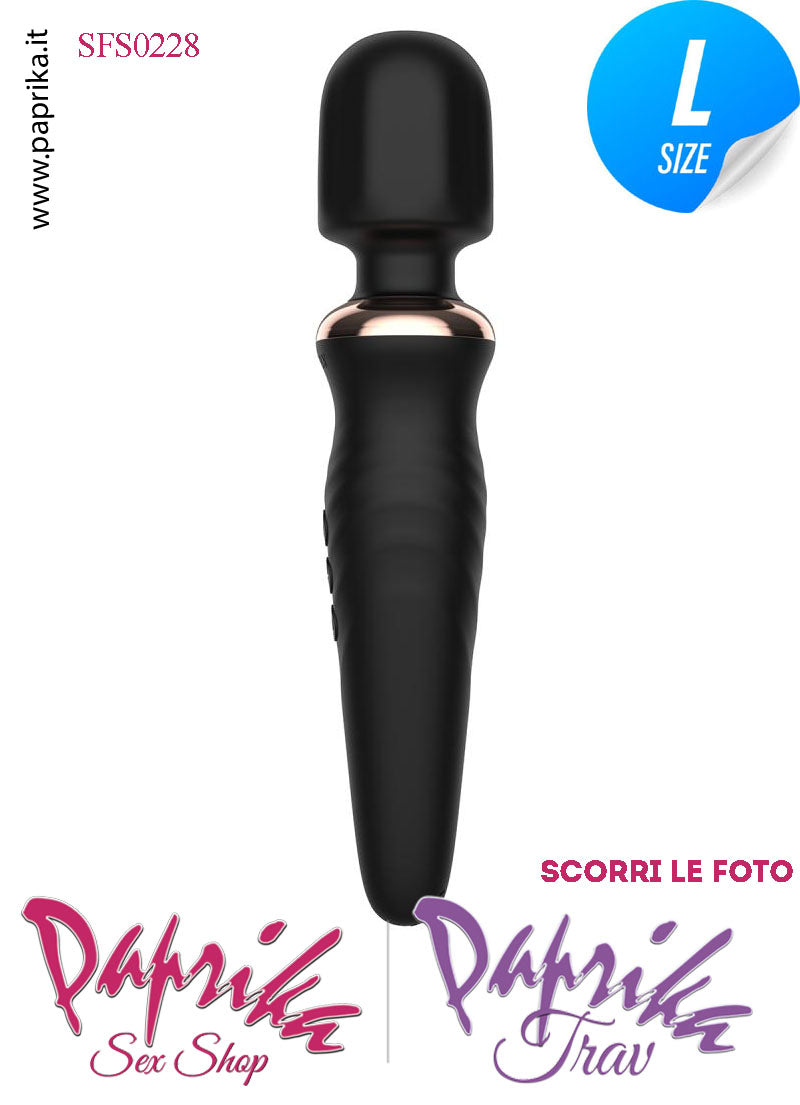 Magic Wand 23 cm Potente 25 Velocità Testa Flessibile Ø 50