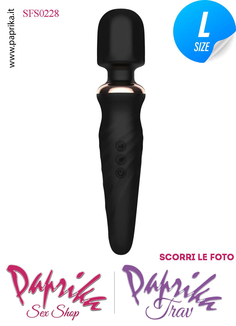 Magic Wand 23 cm Potente 25 Velocità Testa Flessibile Ø 50