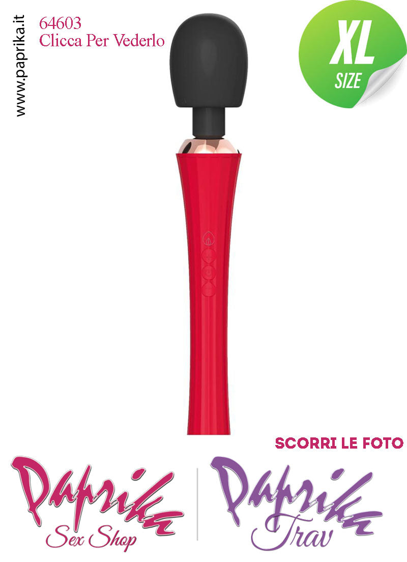 Magic Wand 30 cm Potente Bicolore 5 x 3 Funzioni Testa Flessibile Ø 55