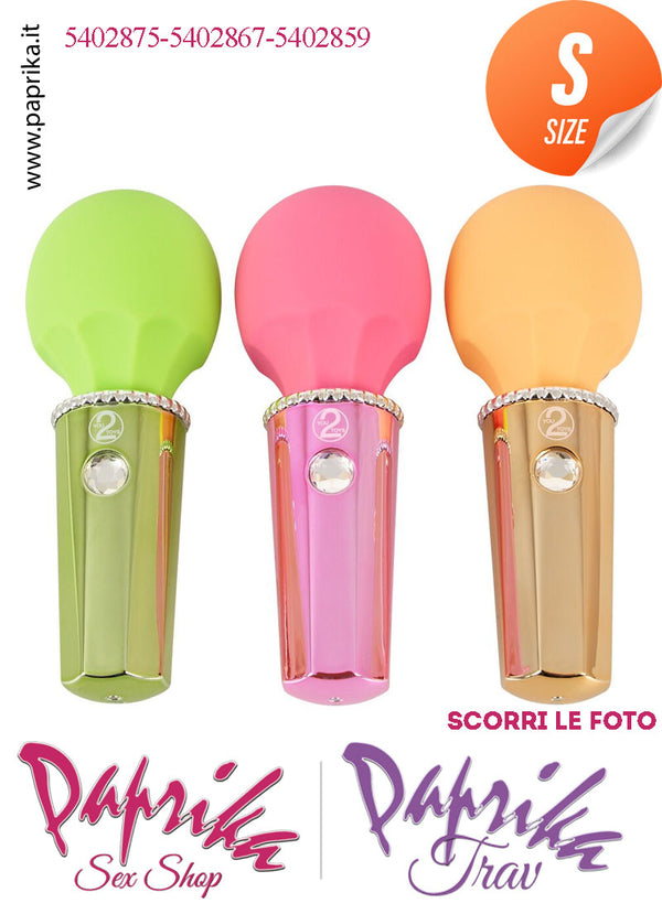 Mini Magic Wand 12 cm Strass 10 Velocità Testa Flessibile Ø 50