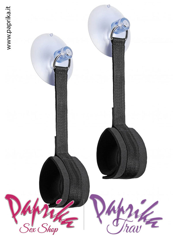 Manette Polsiere Bdsm Unisex Velluto Velcro Ventose Potenti