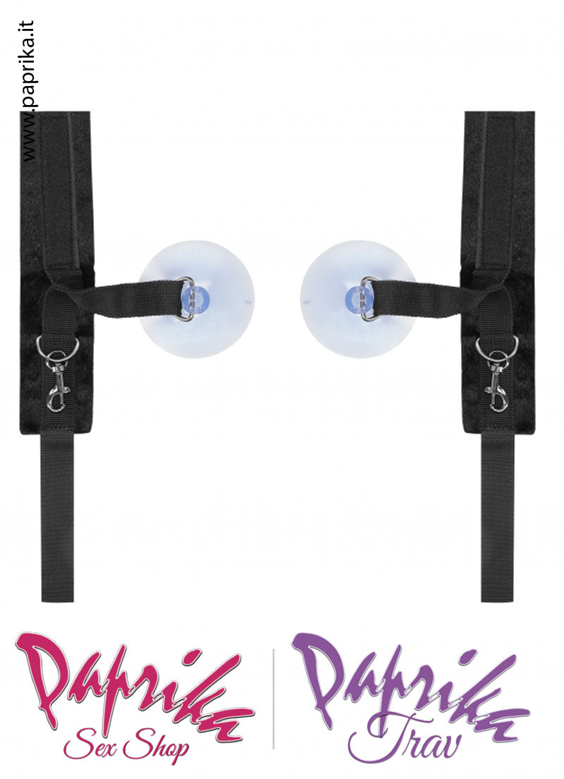 Manette Polsiere Bdsm Unisex Velluto Velcro Ventose Potenti