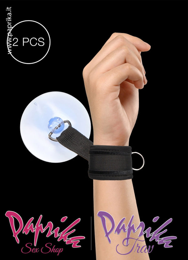 Manette Polsiere Bdsm Unisex Velluto Velcro Ventose Potenti