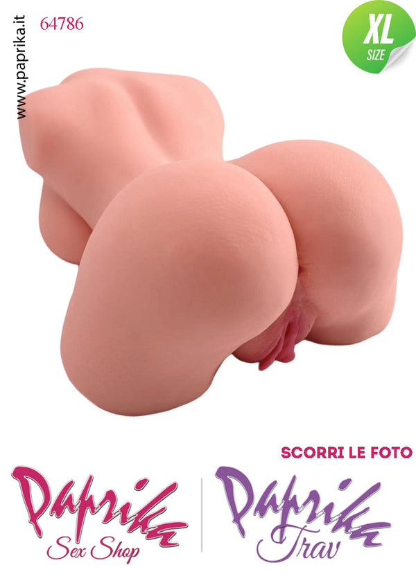 Busto Masturbatore Vagina Ano 31 cm Non Vibrante Seno Prosperoso 3.1 Kg