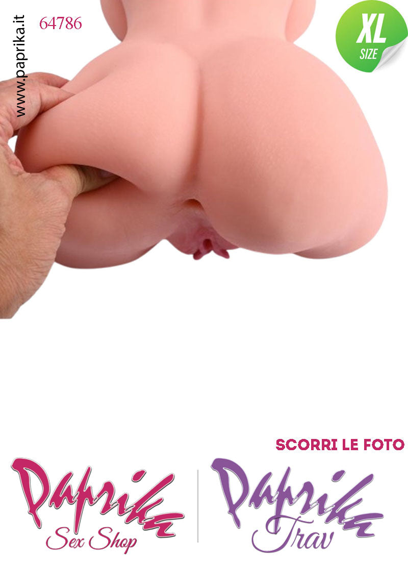 Busto Masturbatore Vagina Ano 31 cm Non Vibrante Seno Prosperoso 3.1 Kg