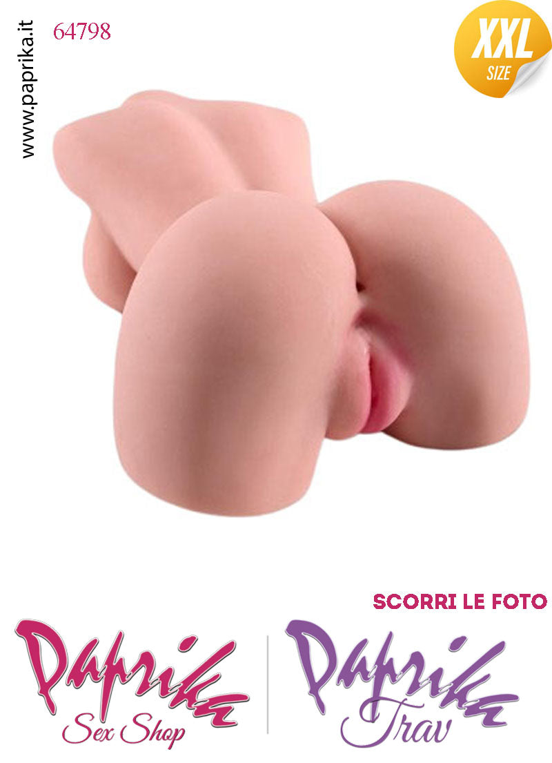 Busto Masturbatore Vagina Ano 48 cm Non Vibrante Seno Prosperoso 9 Kg