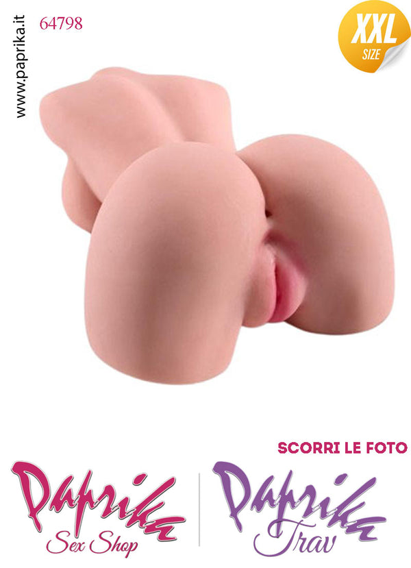 Busto Masturbatore Vagina Ano 48 cm Non Vibrante Seno Prosperoso 9 Kg