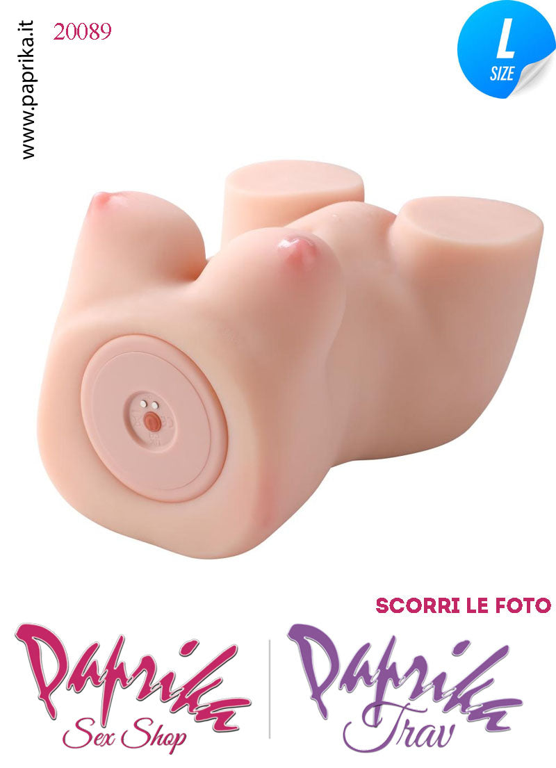 Masturbatore Vagina Su & Giù Vibrante 4 + 3 Velocità Seno Piccolo 23 cm 2.7 Kg