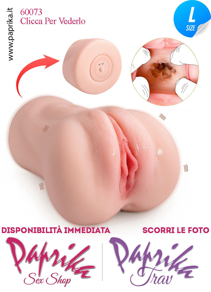 Vagina Masturbatore Vibrante Tpe Morbidissimo Realistico 18 cm Alta 10 Pesante