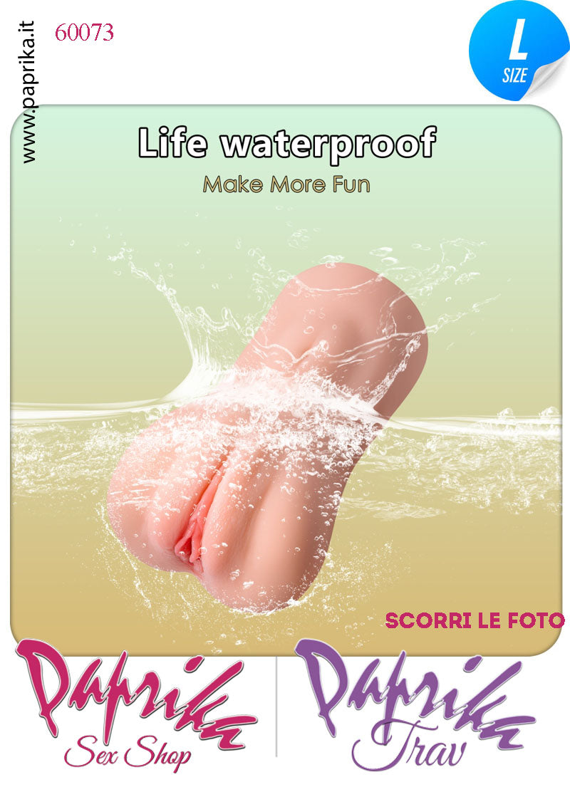 Vagina Masturbatore Vibrante Tpe Morbidissimo Realistico 18 cm Alta 10 Pesante