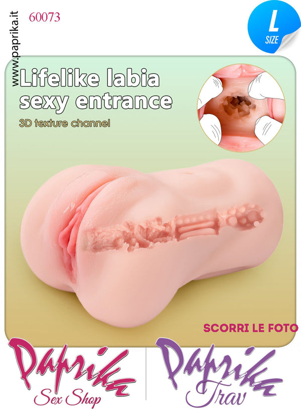 Vagina Masturbatore Vibrante Tpe Morbidissimo Realistico 18 cm Alta 10 Pesante