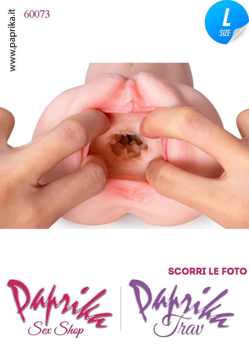 Vagina Masturbatore Vibrante Tpe Morbidissimo Realistico 18 cm Alta 10 Pesante