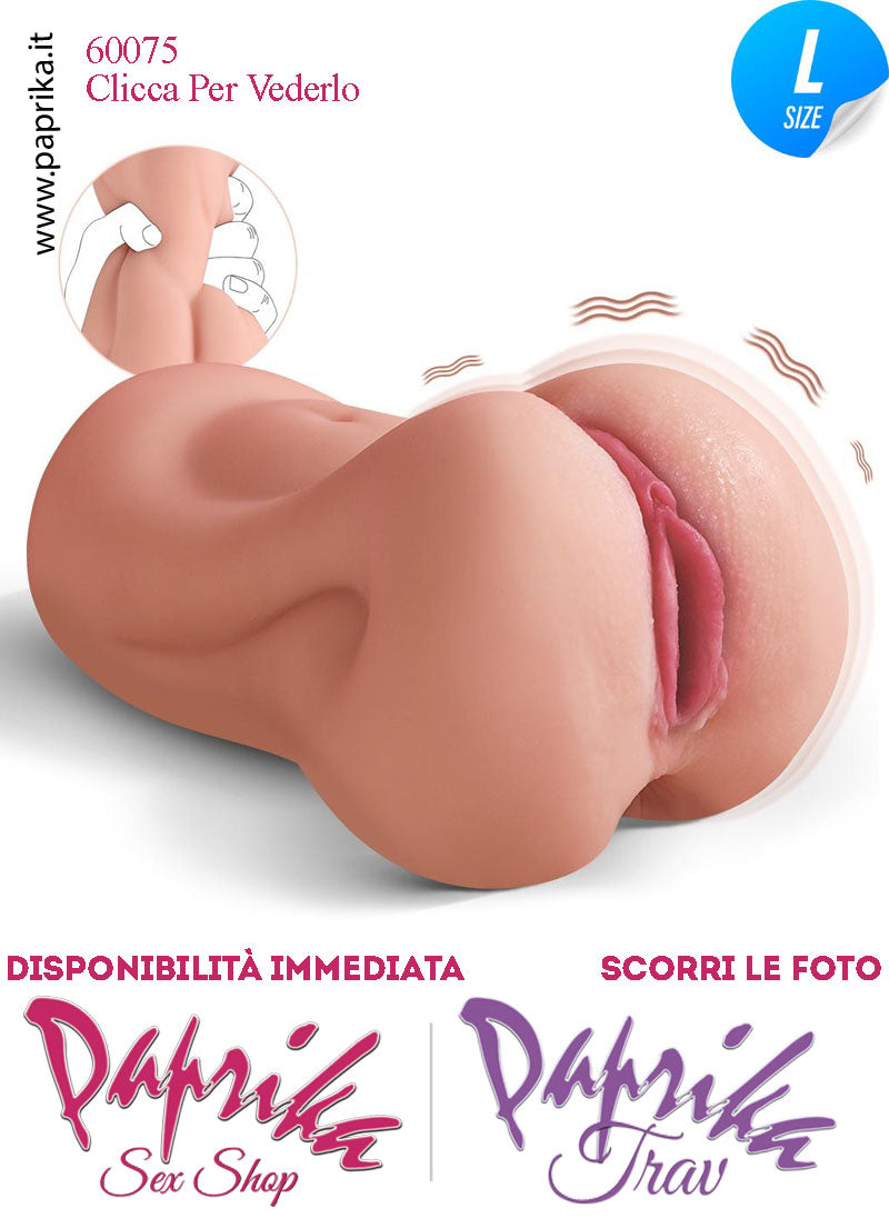 Vagina Masturbatore Vibrante Tpe Morbidissimo Realistico 19 cm Alta 9 Pesante