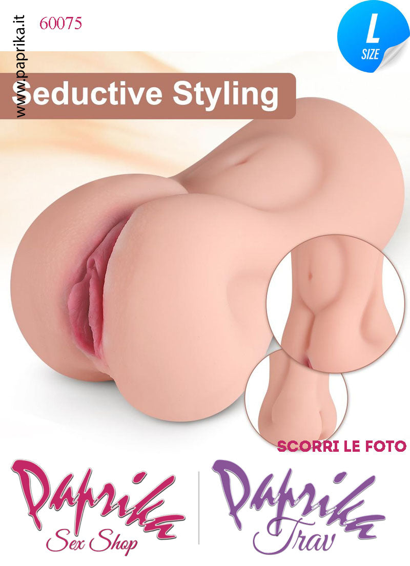 Vagina Masturbatore Vibrante Tpe Morbidissimo Realistico 19 cm Alta 9 Pesante