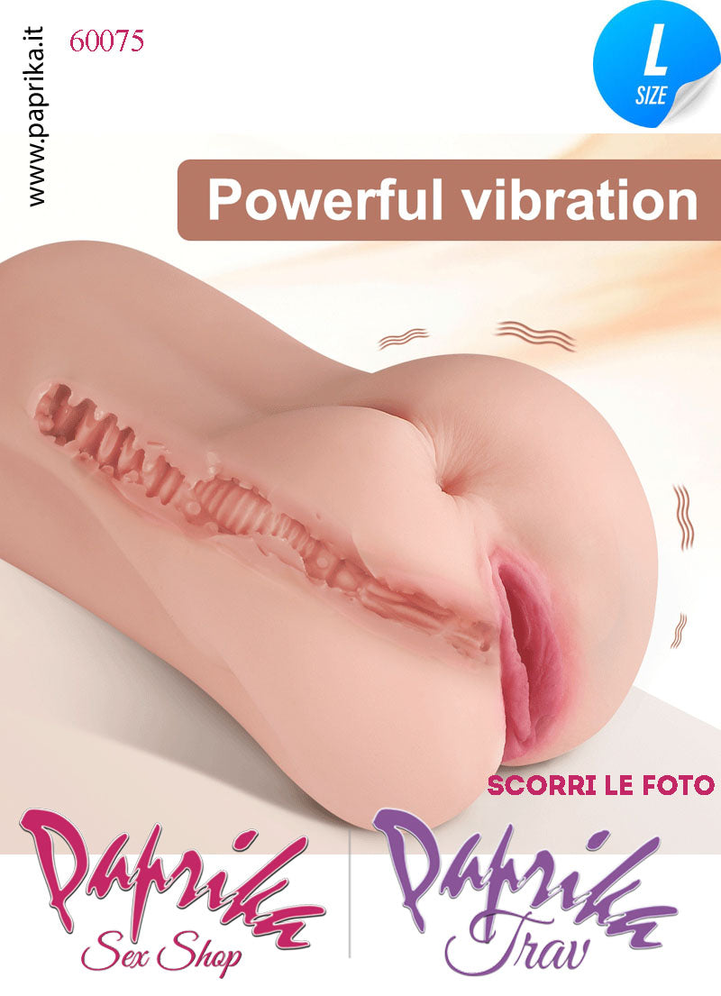 Vagina Masturbatore Vibrante Tpe Morbidissimo Realistico 19 cm Alta 9 Pesante