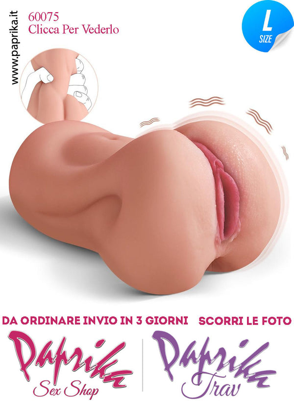 Vagina Masturbatore Vibrante Tpe Morbidissimo Realistico 19 cm Alta 9 Pesante