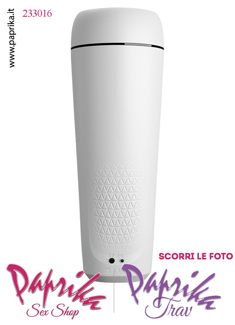 Masturbatore Maschile Tubo Vibrante Risucchio 25 cm Voce Cuffie