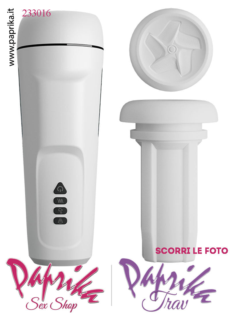 Masturbatore Maschile Tubo Vibrante Risucchio 25 cm Voce Cuffie