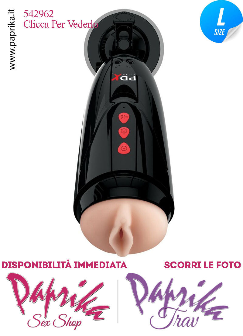 Vagina Masturbatore Vibrante Parlante Ventosa Strocker 20 cm