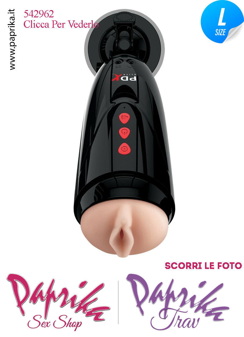 Vagina Masturbatore Vibrante Parlante Ventosa Strocker 20 cm