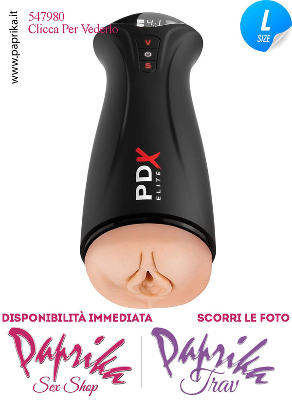 Vagina Masturbatore Vibrante e Risucchio 5 + 5 Velocità 25 cm Dispaly