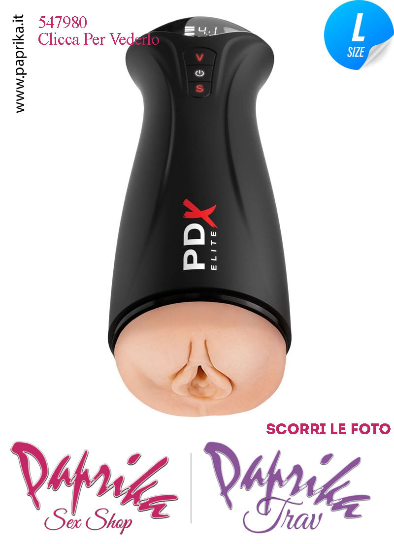 Vagina Masturbatore Vibrante e Risucchio 5 + 5 Velocità 25 cm Dispaly