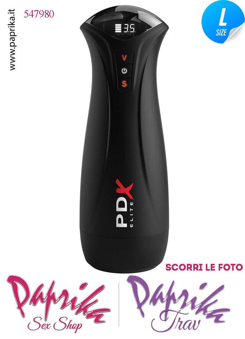 Vagina Masturbatore Vibrante e Risucchio 5 + 5 Velocità 25 cm Dispaly