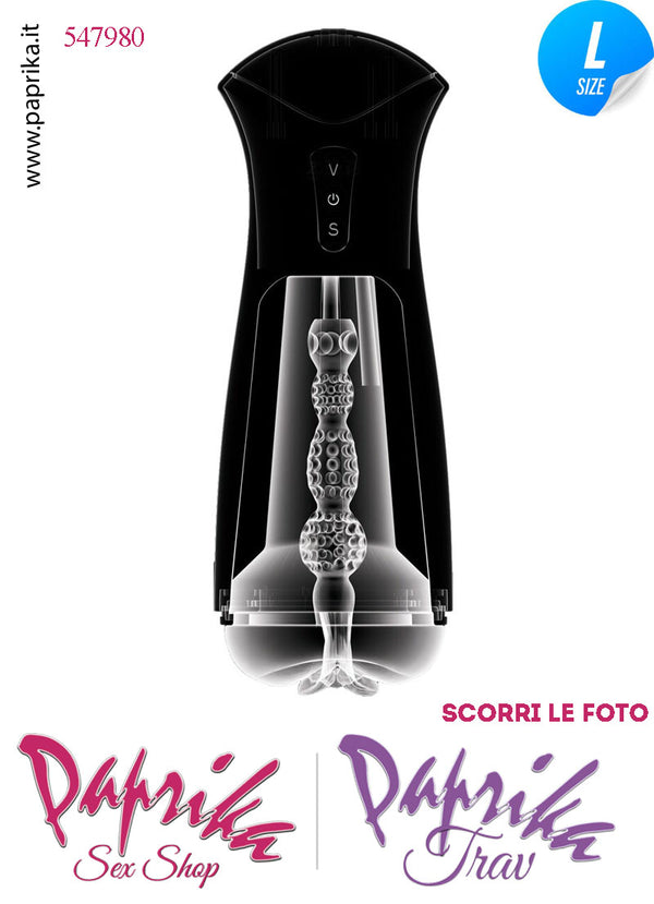 Vagina Masturbatore Vibrante e Risucchio 5 + 5 Velocità 25 cm Dispaly