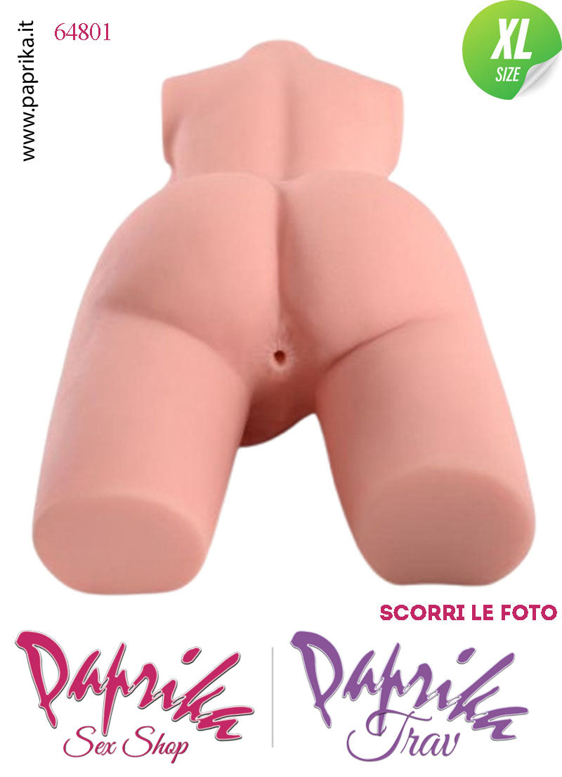 Busto Trans Pene Flessibile Grande Seno Prosperoso Non Vibrante 41 cm