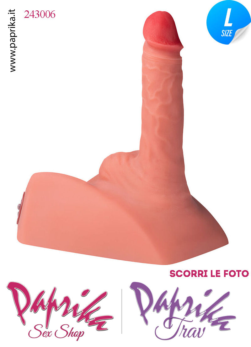 Fallo Su & Giù e Ano Masturbatore Unisex Flessibile TPE Fallo 15 cm