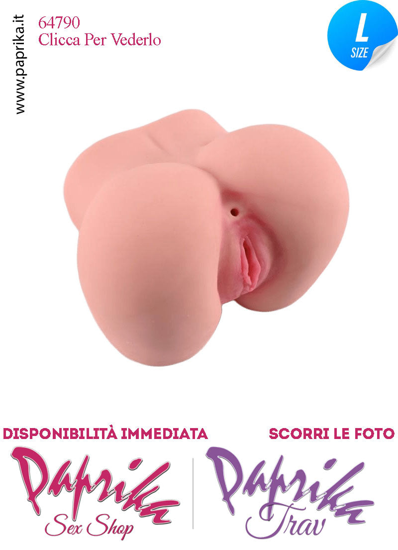 Vagina & Ano Masturbatore Realistico Non Vibrante 21 cm 2.3 Kg