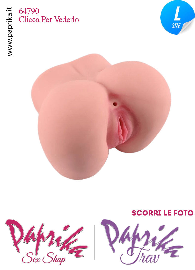 Vagina & Ano Masturbatore Realistico Non Vibrante 21 cm 2.3 Kg
