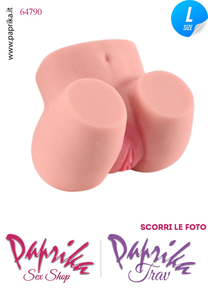 Vagina & Ano Masturbatore Realistico Non Vibrante 21 cm 2.3 Kg