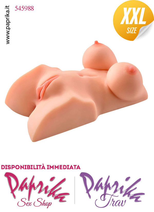 Busto Torso Masturbatore Vagina Ano Seno Grande 31 cm Non Vibrante