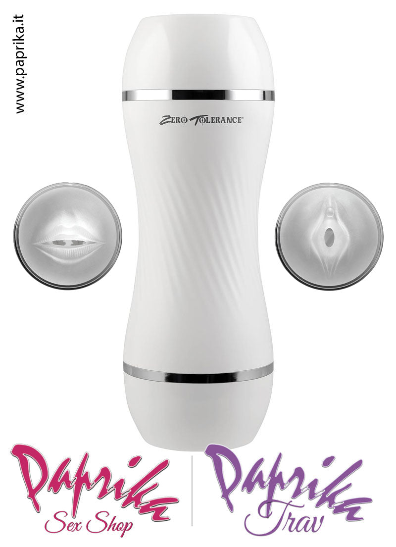 Vagina Bocca Masturbatore Maschile Double Tubo 21 cm Non Vibrante