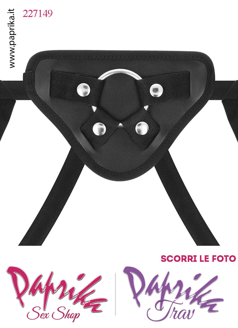 Mutanda Cintura Strap-On Indossabile Regolabile Sedere Scoperto Anello Metallo