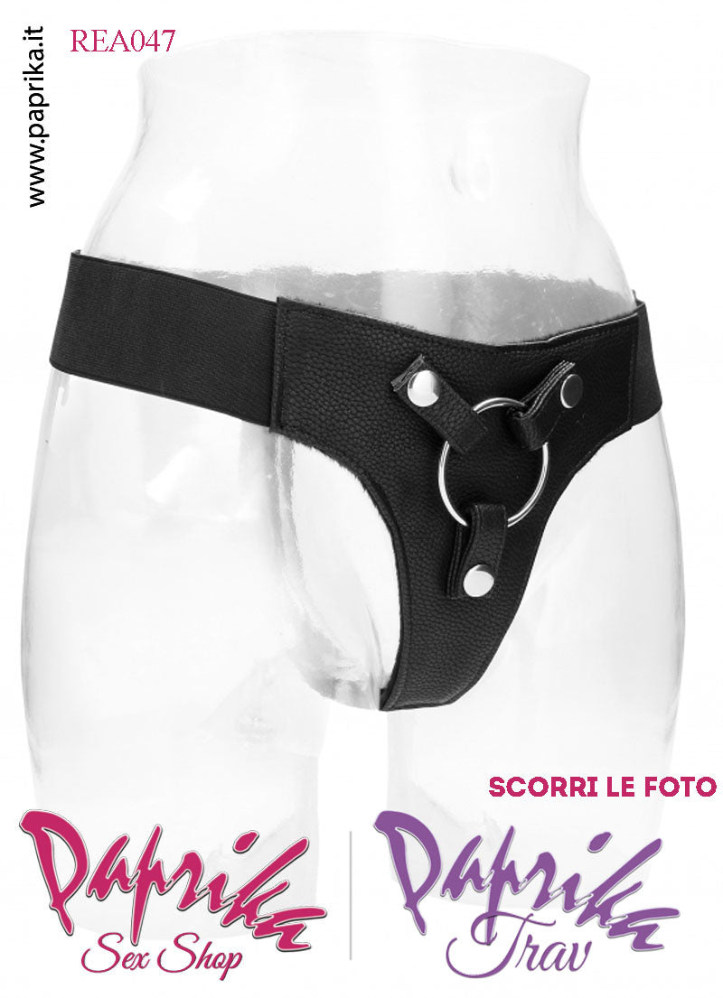 Strap-On Dildo ExtraLarge Non Vibrante Unisex 20 cm Ø 48 Silicone Realistico