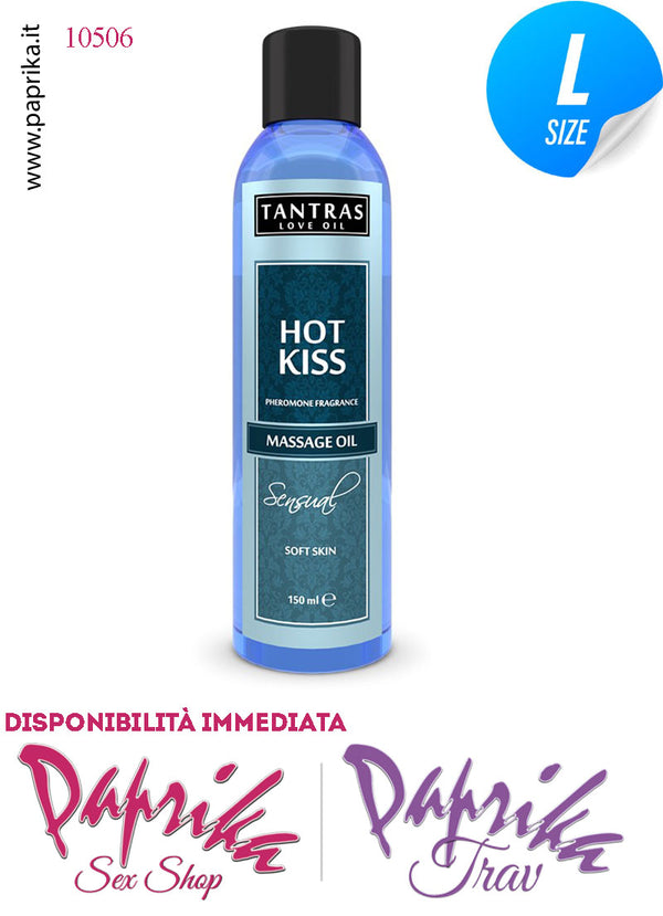 Olio da Massaggi Hot Kiss Bacio Caldo Profumato Feromoni 150 ml