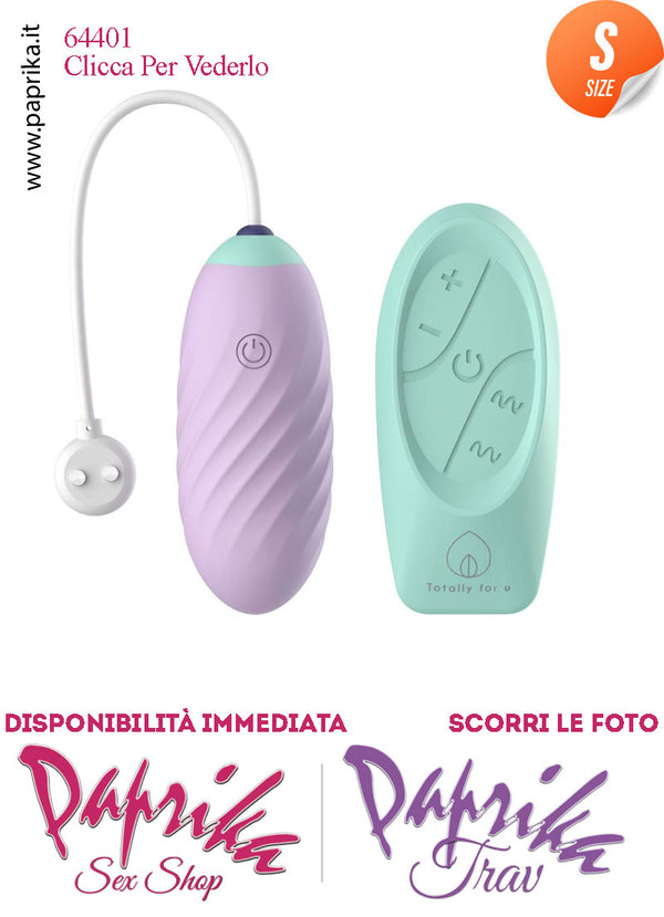 Ovetto Ovulo Vibrante Vaginale 7 CM Ø 28 Telecomando 11 Velocità Silicone Viola