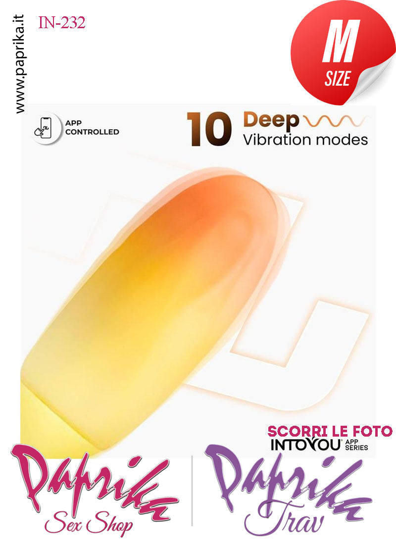 Ovulo Vibrante Silicone Giallo Arancione App Control Mondo 10 Velocità