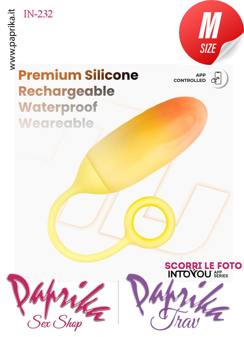 Ovulo Vibrante Silicone Giallo Arancione App Control Mondo 10 Velocità