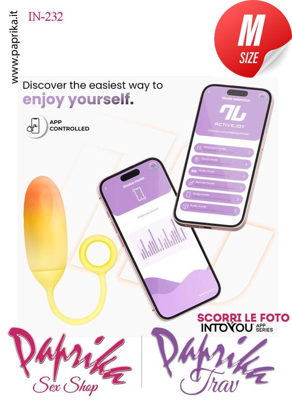 Ovulo Vibrante Silicone Giallo Arancione App Control Mondo 10 Velocità