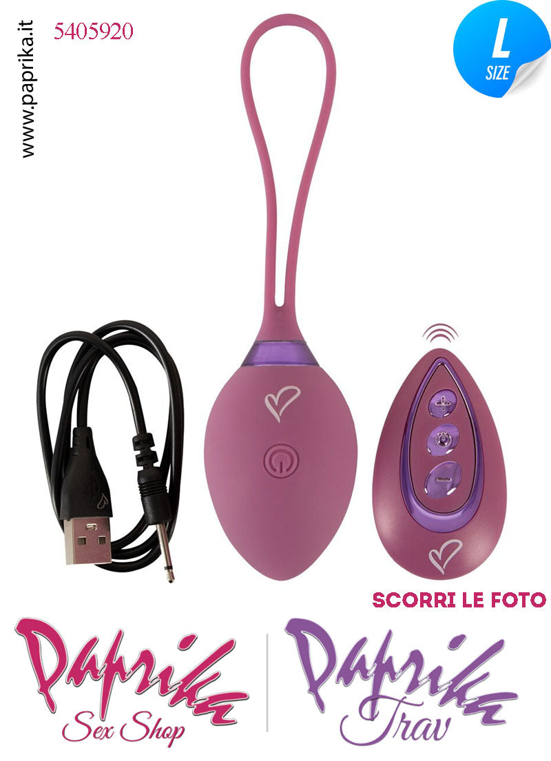 Ovulo Vibrante Vaginale Ø 39 Telecomando 10 + 6 Velocità Silicone Viola