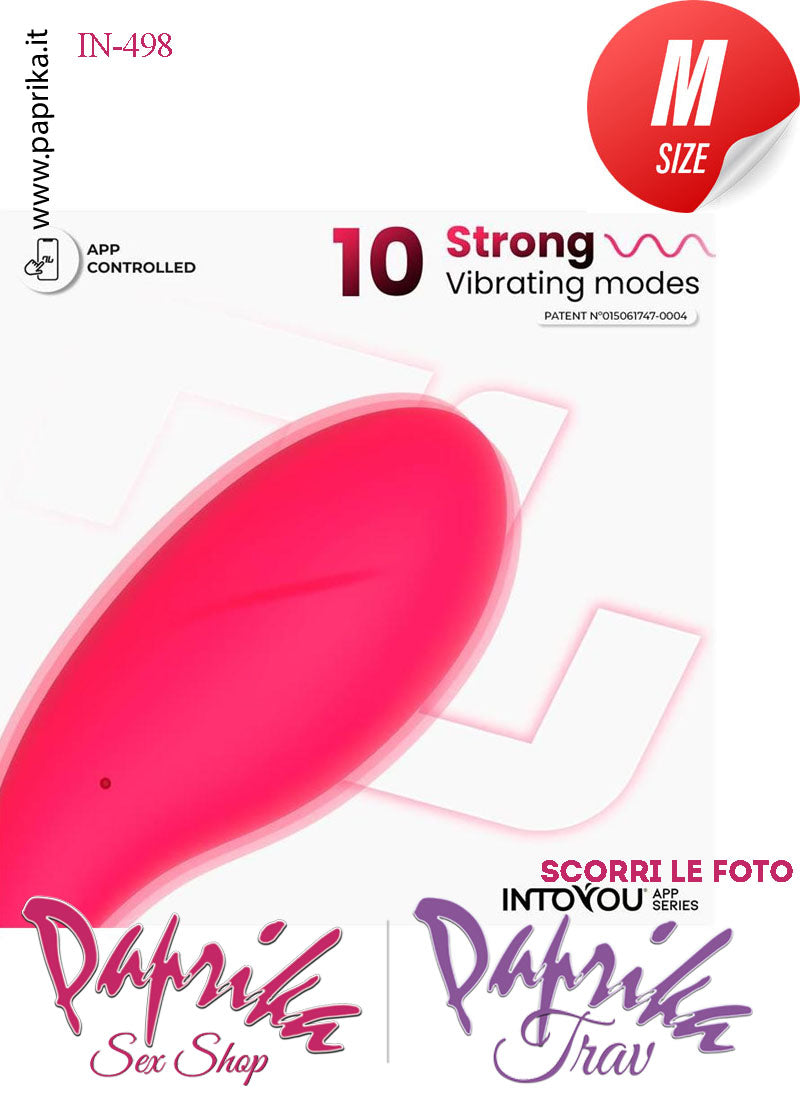 Ovulo Vibrante Silicone Rosa Cordino Lungo App Control Mondo 10 Velocità