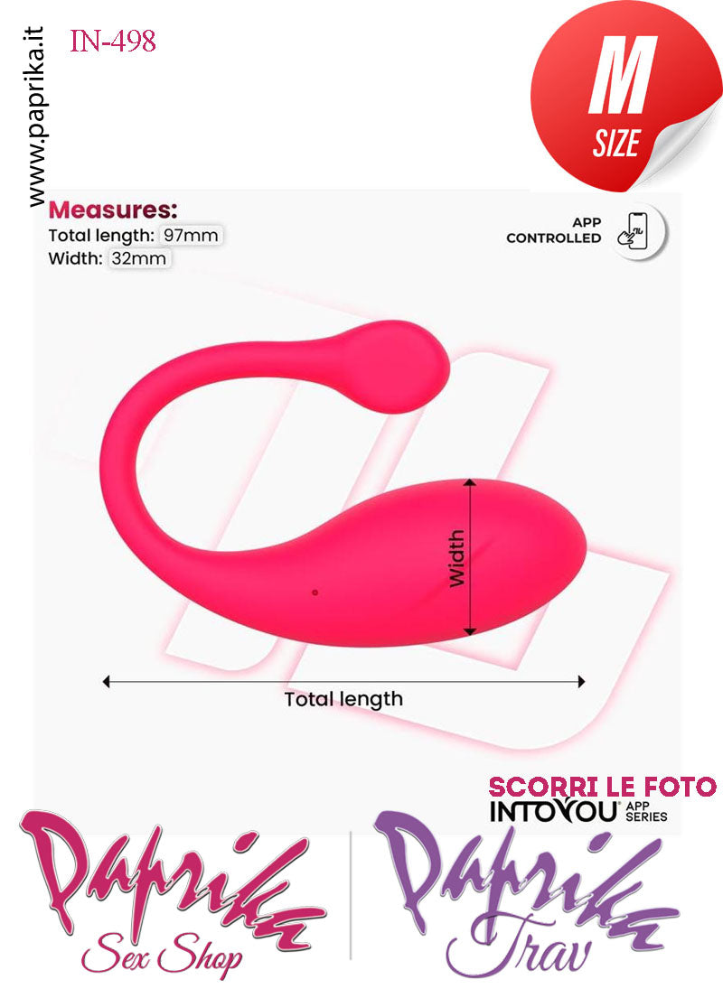 Ovulo Vibrante Silicone Rosa Cordino Lungo App Control Mondo 10 Velocità