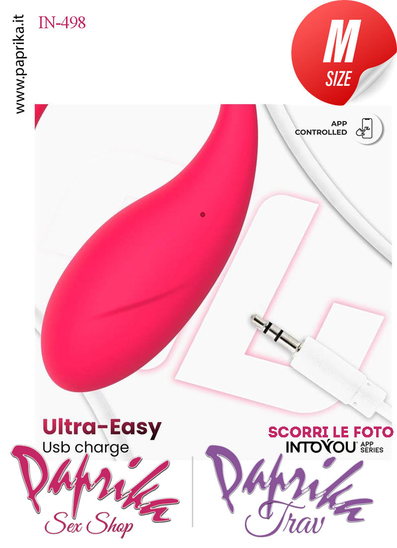 Ovulo Vibrante Silicone Rosa Cordino Lungo App Control Mondo 10 Velocità