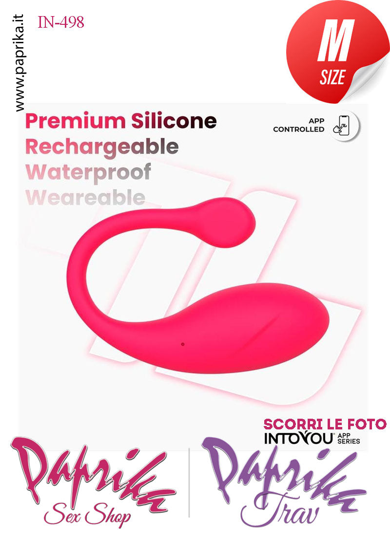 Ovulo Vibrante Silicone Rosa Cordino Lungo App Control Mondo 10 Velocità