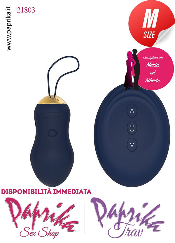 Ovulo Vaginale Vibrante 7 cm Ø 35 Telecomandato 10 Velocità Silicone